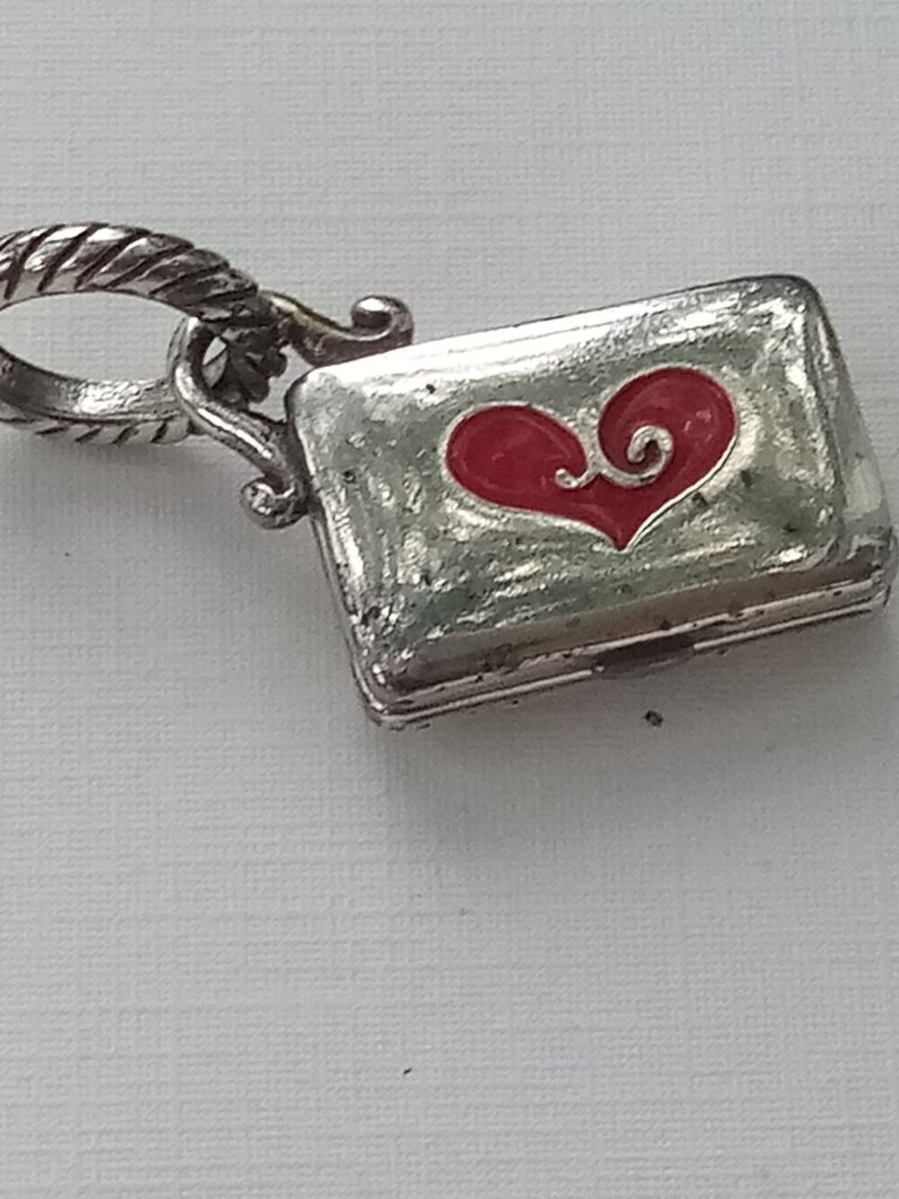 Brighton Laptop Heart Silver Opens Up Charm